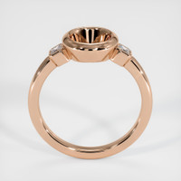 18K Rose Gold Three Stone Ring Setting Image