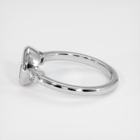 14K White Gold Three Stone Ring Setting Image