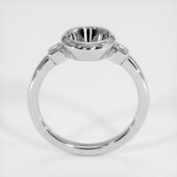 14K White Gold Three Stone Ring Setting Image