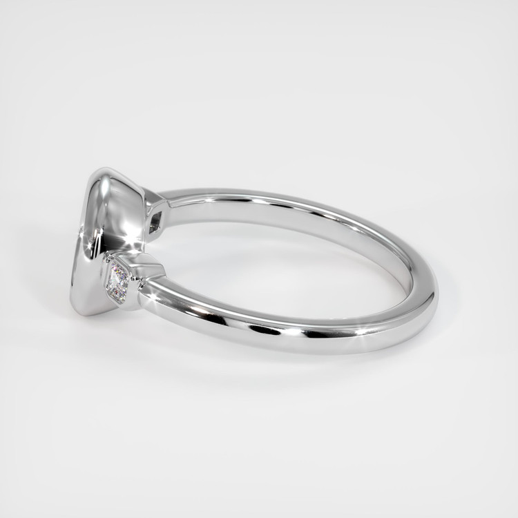 18K White Gold Three Stone Ring Setting