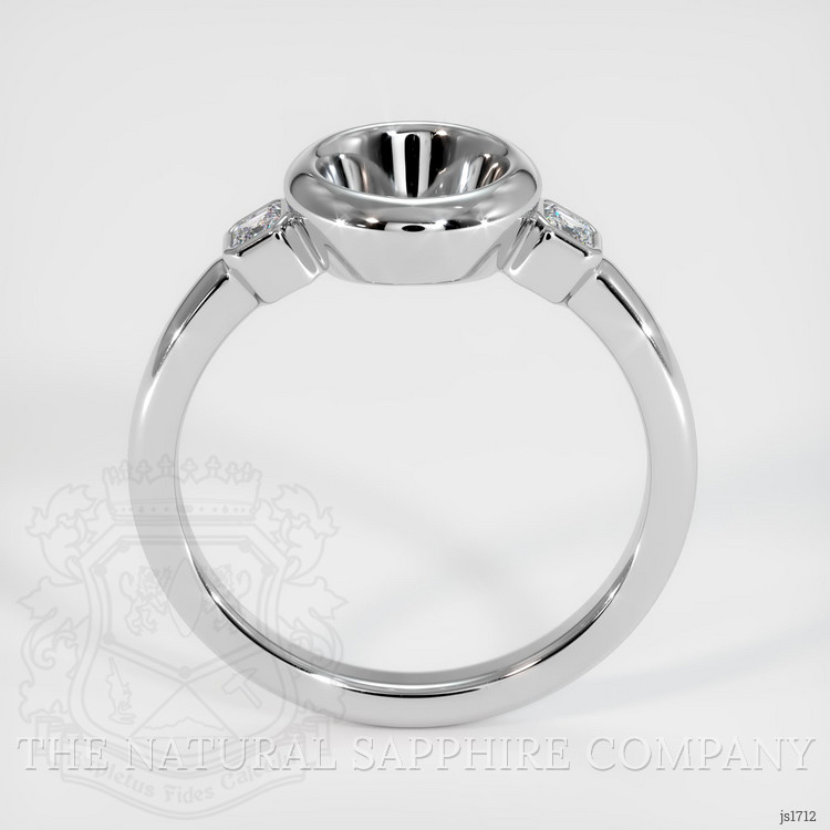 18K White Gold Three Stone Ring Setting