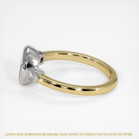 14K White & Yellow Three Stone Ring Setting Image