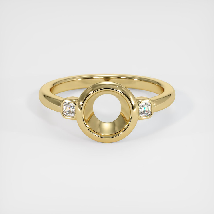 10K Yellow Gold Three Stone Ring Setting