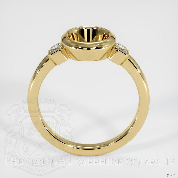 10K Yellow Gold Three Stone Ring Setting