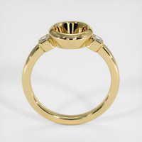 14K Yellow Gold Three Stone Ring Setting Image