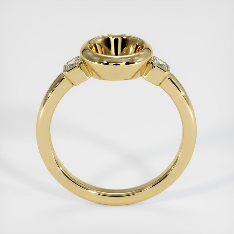 14K Yellow Gold Three Stone Ring Setting