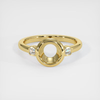 18K Yellow Gold Three Stone Ring Setting Image