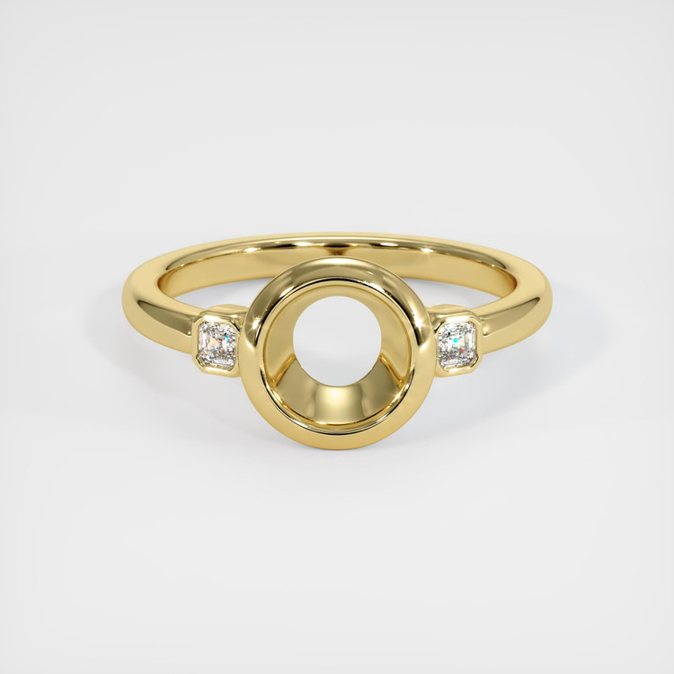 18K Yellow Gold Three Stone Ring Setting