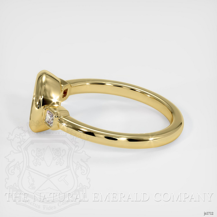 18K Yellow Gold Three Stone Ring Setting