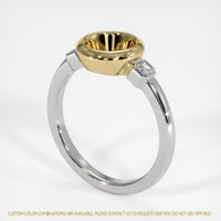 14K Yellow & White Three Stone Ring Setting Video