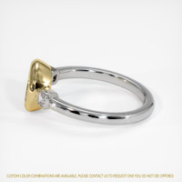 14K Yellow & White Three Stone Ring Setting Image