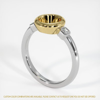 18K Yellow & White Three Stone Ring Setting Video