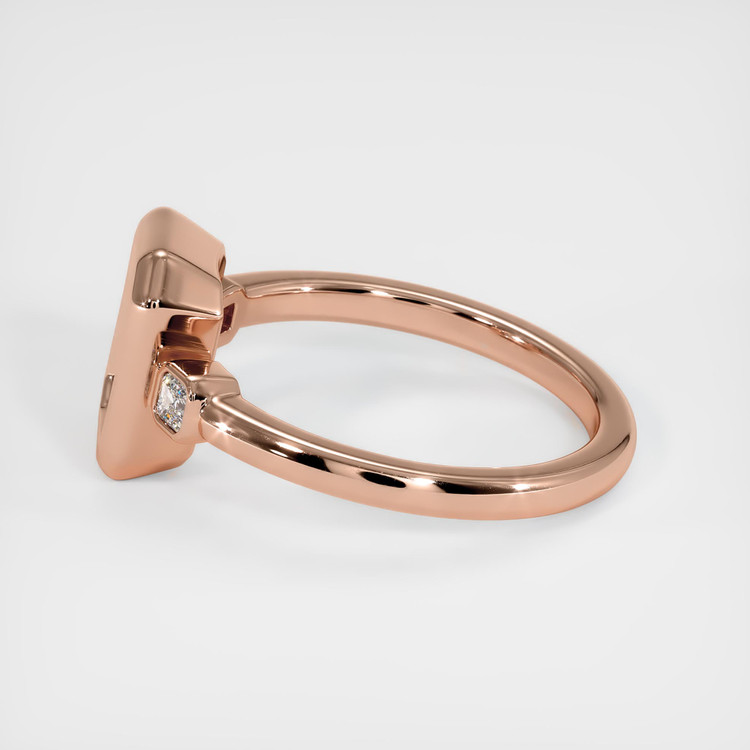 14K Rose Gold Three Stone Ring Setting