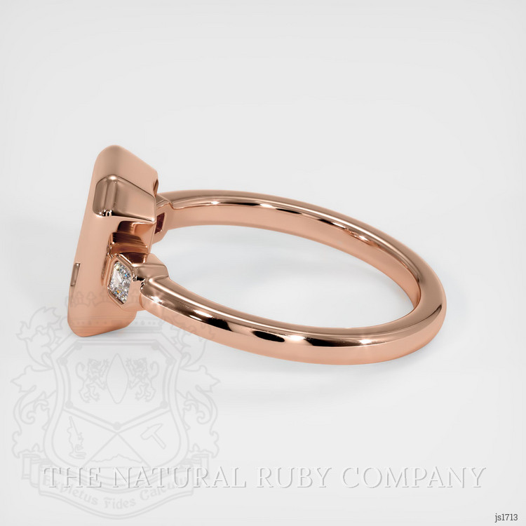 14K Rose Gold Three Stone Ring Setting