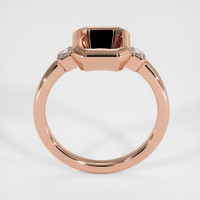14K Rose Gold Three Stone Ring Setting Image