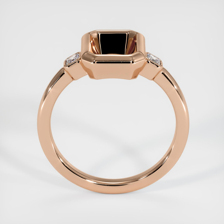 18K Rose Gold Three Stone Ring Setting