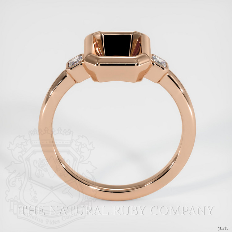 18K Rose Gold Three Stone Ring Setting