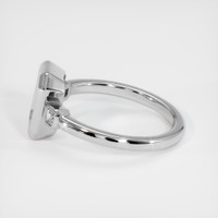 14K White Gold Three Stone Ring Setting Image