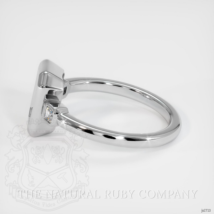 14K White Gold Three Stone Ring Setting