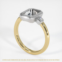 14K White & Yellow Three Stone Ring Setting Video