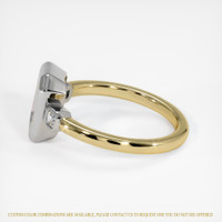 14K White & Yellow Three Stone Ring Setting Image
