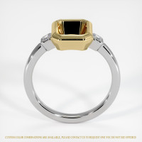 14K Yellow & White Three Stone Ring Setting Image