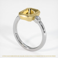 18K Yellow & White Three Stone Ring Setting Video