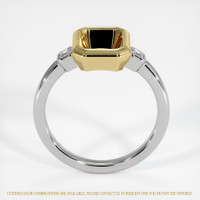 18K Yellow & White Three Stone Ring Setting Image