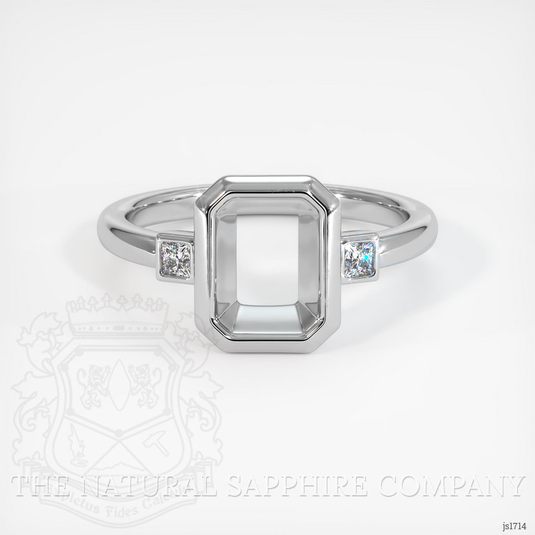 Platinum 950 Three Stone Ring Setting