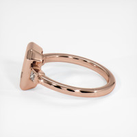 14K Rose Gold Three Stone Ring Setting Image
