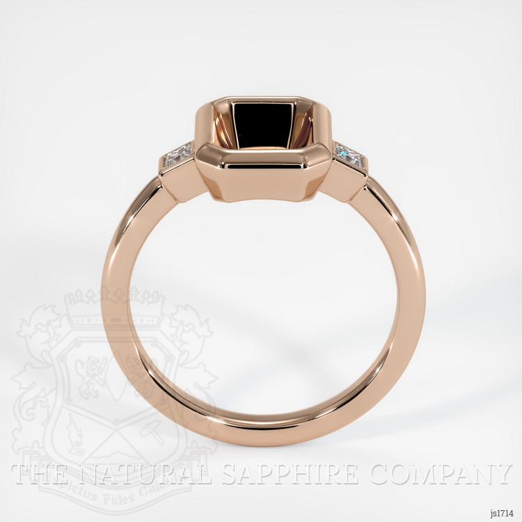 14K Rose Gold Three Stone Ring Setting