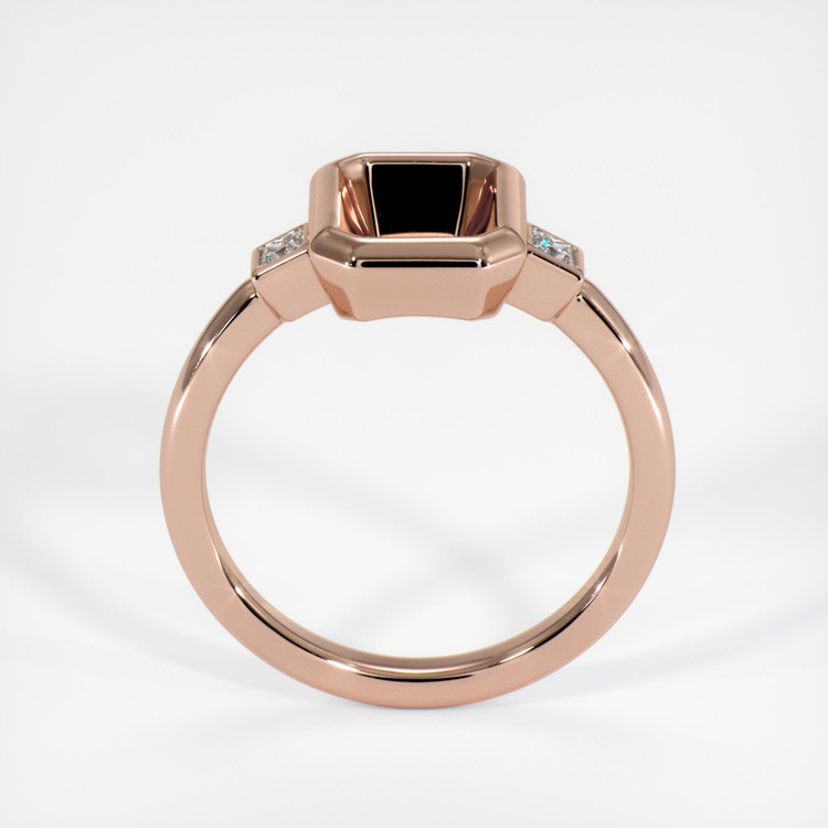 14K Rose Gold Three Stone Ring Setting