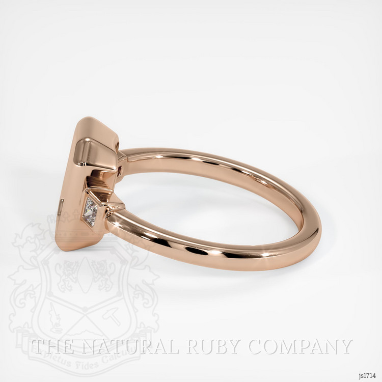 18K Rose Gold Three Stone Ring Setting