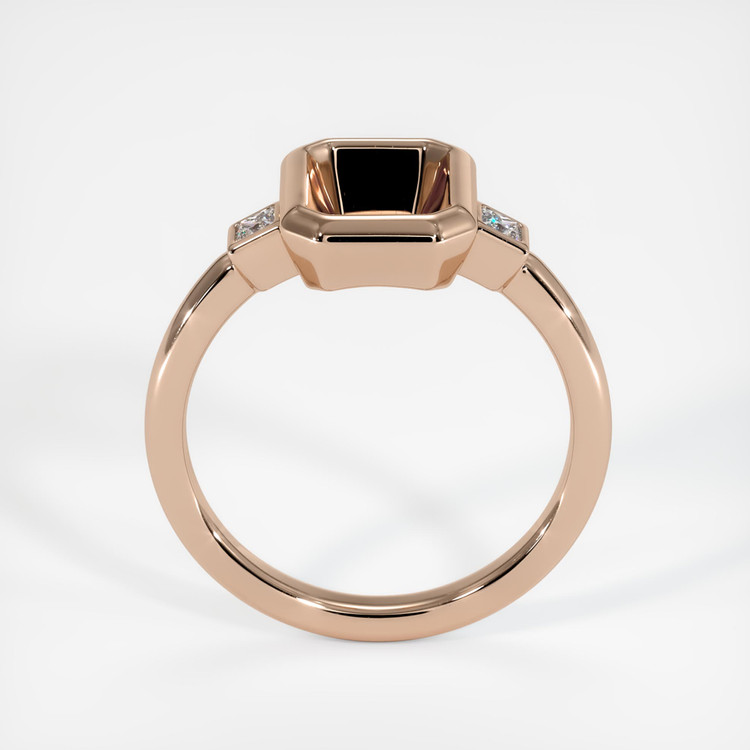 18K Rose Gold Three Stone Ring Setting