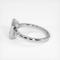 14K White Gold Three Stone Ring Setting Image