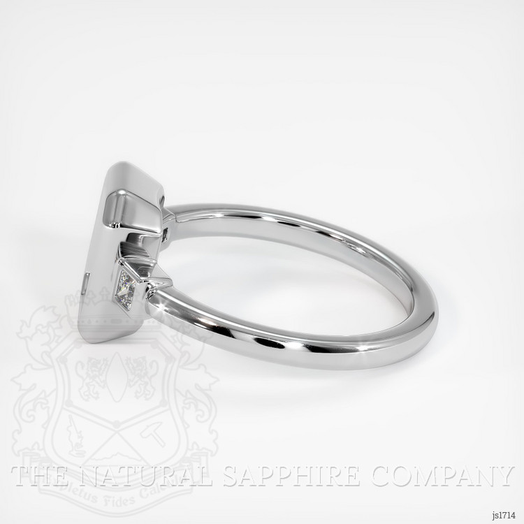 14K White Gold Three Stone Ring Setting