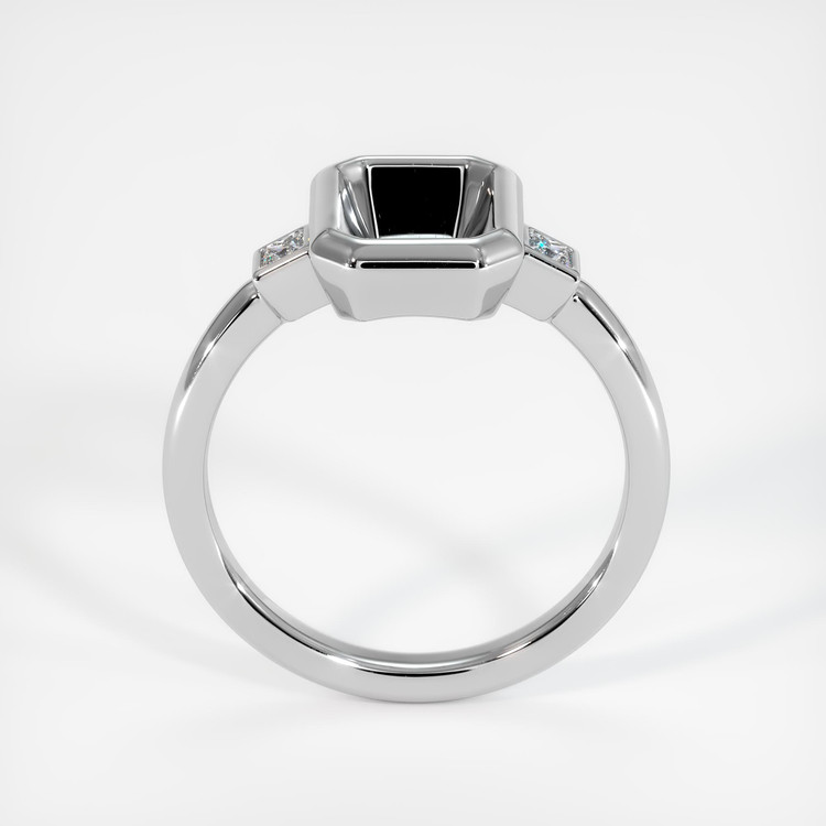 14K White Gold Three Stone Ring Setting