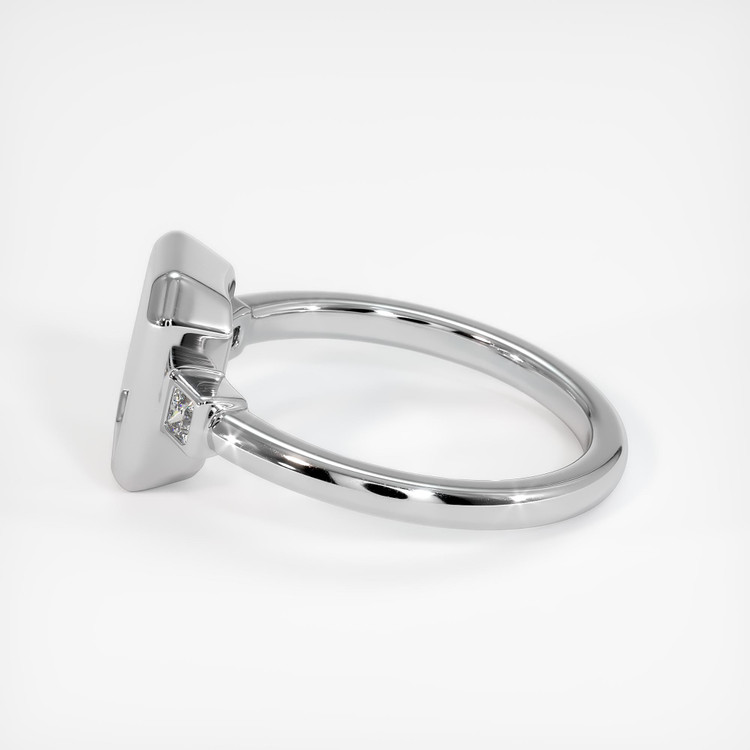 18K White Gold Three Stone Ring Setting