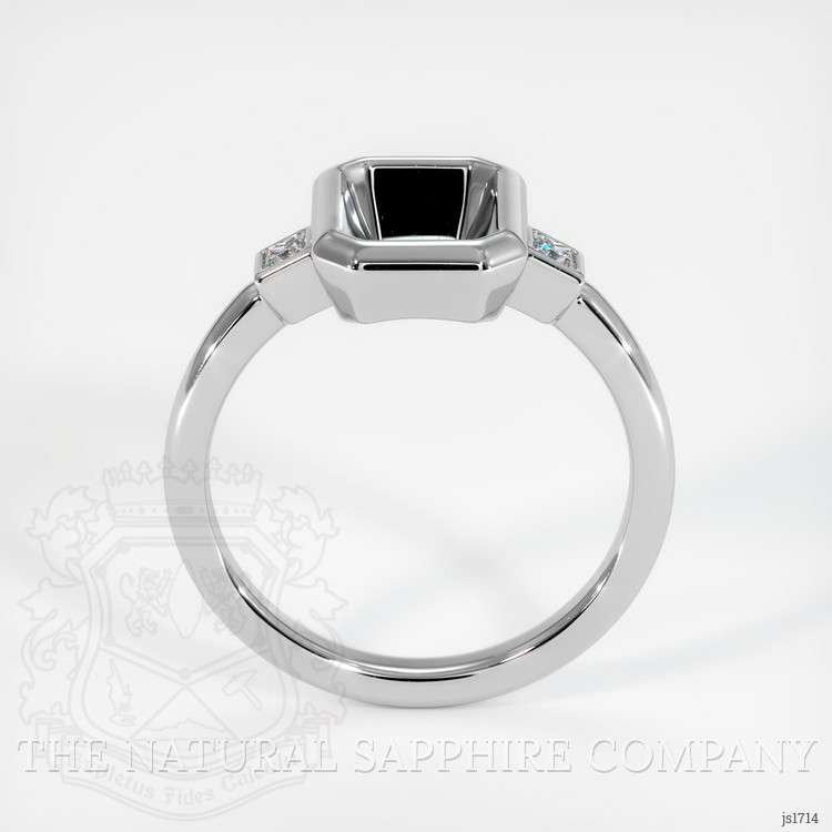 18K White Gold Three Stone Ring Setting