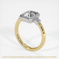 14K White & Yellow Three Stone Ring Setting Video