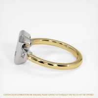 14K White & Yellow Three Stone Ring Setting Image