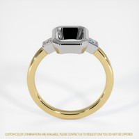 14K White & Yellow Three Stone Ring Setting Image
