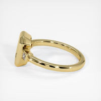 10K Yellow Gold Three Stone Ring Setting Image