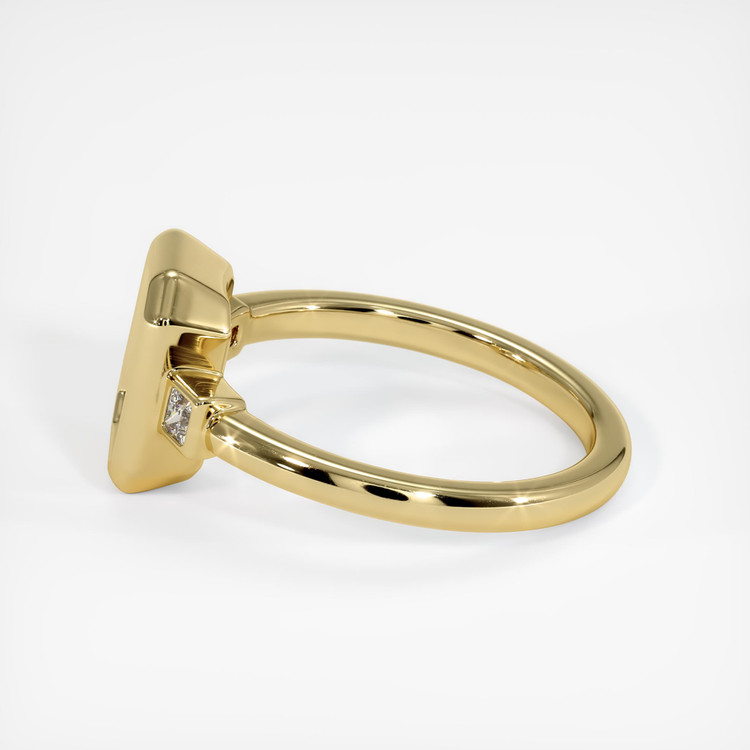 18K Yellow Gold Three Stone Ring Setting