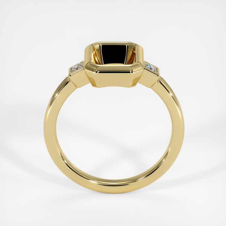 18K Yellow Gold Three Stone Ring Setting