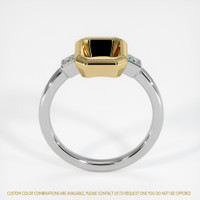 14K Yellow & White Three Stone Ring Setting Image