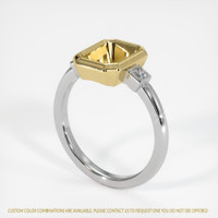 18K Yellow & White Three Stone Ring Setting Video