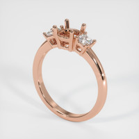 14K Rose Gold Three Stone Ring Setting Video