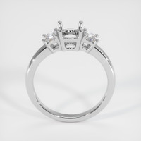 10K White Gold Three Stone Ring Setting Image