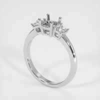 18K White Gold Three Stone Ring Setting Video